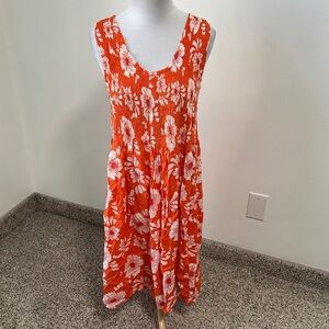 🌴 Pineapple Isle Smocked Midi Dress